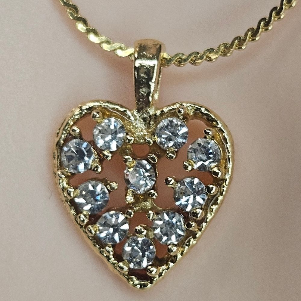 Heart Necklace and earrings Set